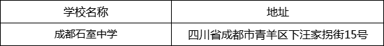 成都市成都石室中學(xué)地址在哪里？