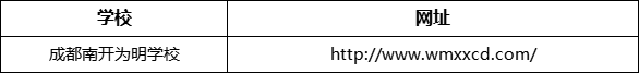 成都市成都南開為明學(xué)校網(wǎng)址是什么？