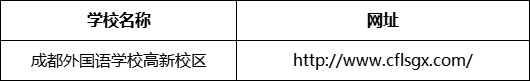 成都市成都外國語學校高新校區(qū)網(wǎng)址是什么？