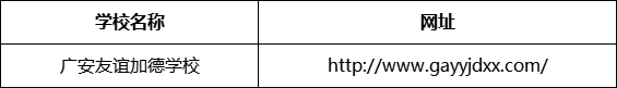 廣安市廣安友誼加德學校網(wǎng)址是什么？