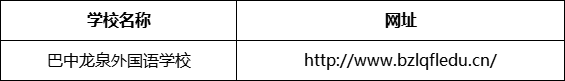 巴中市巴中龍泉外國語學(xué)校網(wǎng)址是什么？