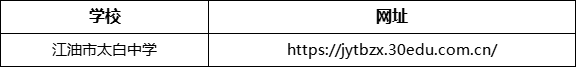 綿陽市江油市太白中學網(wǎng)址是什么？