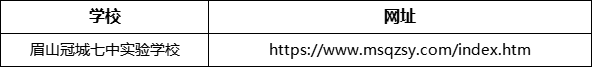 眉山市眉山冠城七中實(shí)驗(yàn)學(xué)校網(wǎng)址是什么？