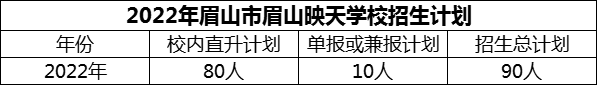 2024年眉山市眉山映天學(xué)校招生計(jì)劃是多少？