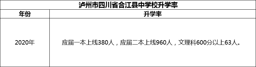 2024年瀘州市四川省合江縣中學(xué)校升學(xué)率怎么樣？