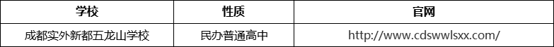 成都市成都實(shí)外新都五龍山學(xué)校網(wǎng)址是什么？