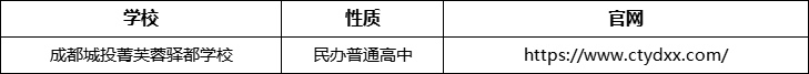 成都市成都城投菁芙蓉驛都學(xué)校官網(wǎng)、網(wǎng)址、官方網(wǎng)站